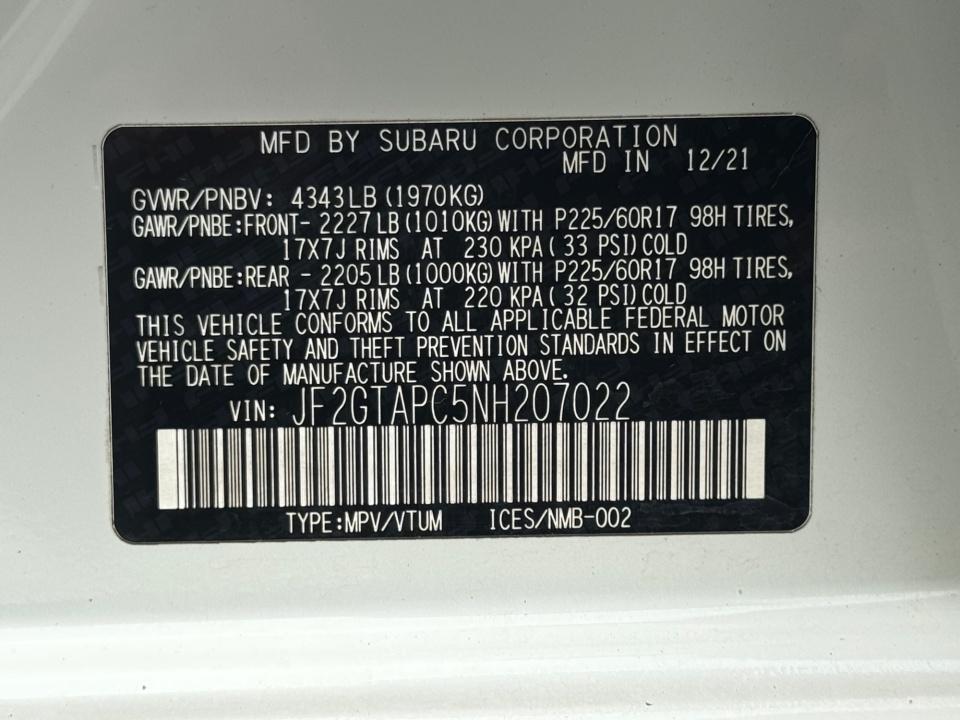 2022 Subaru Crosstrek Premium