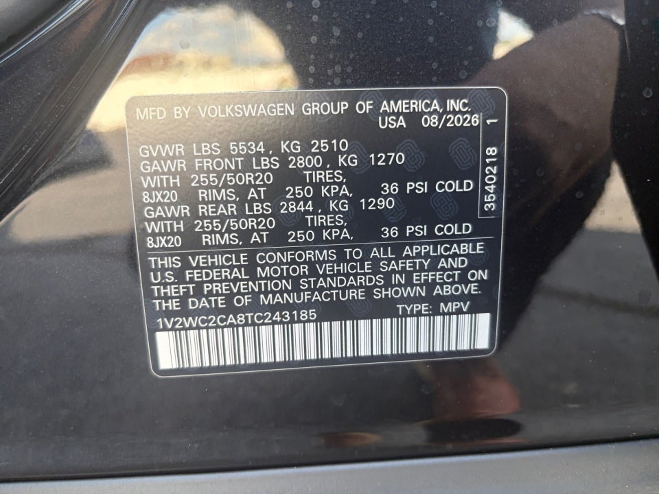2026 Volkswagen Atlas Cross Sport 2.0T SE w/Technology
