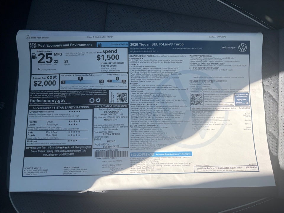 2026 Volkswagen Tiguan SEL R-Line Turbo