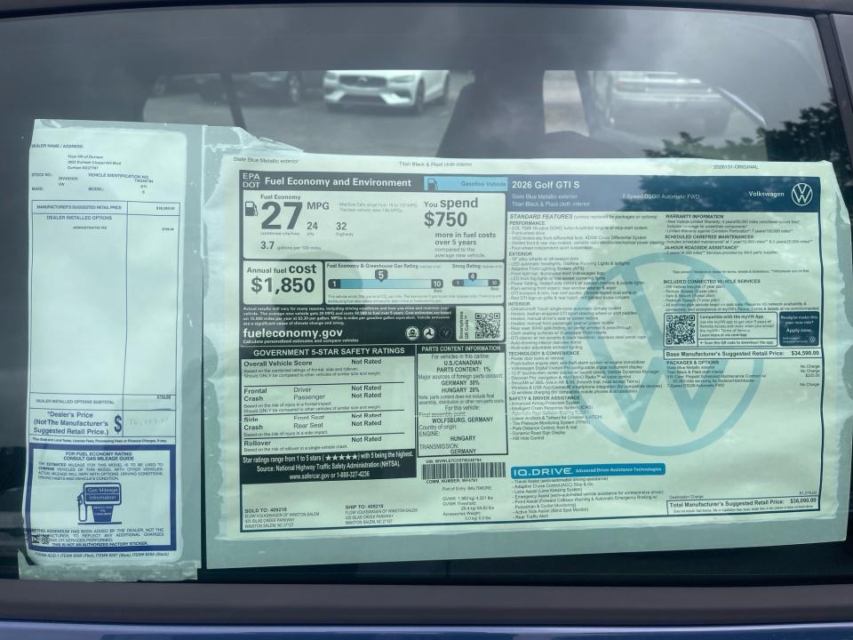 2026 Volkswagen Golf GTI S