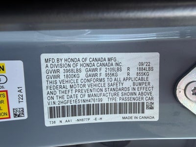 2022 Honda Civic Si Base