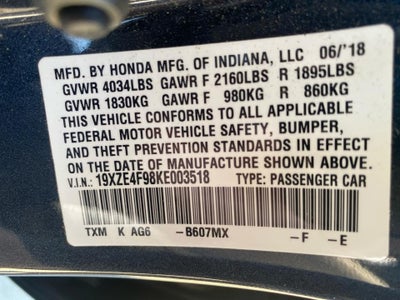 2019 Honda Insight Touring