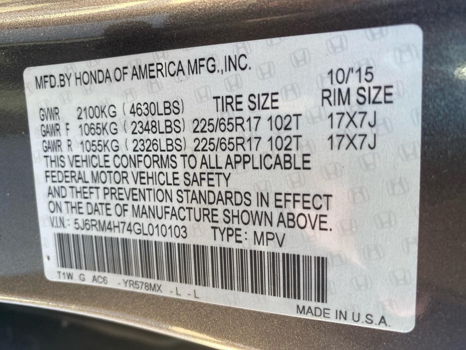 2016 Honda CR-V EX-L