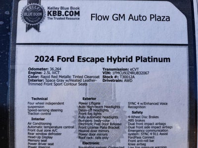 2024 Ford Escape Platinum
