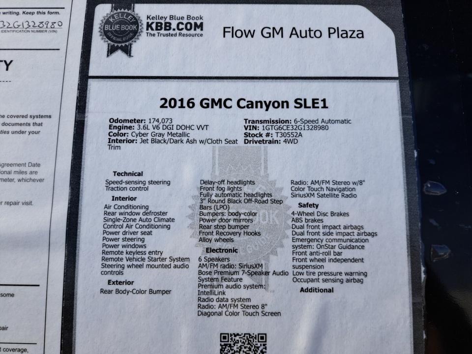 2016 GMC Canyon 4WD SLE