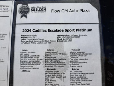 2024 Cadillac Escalade 4WD Sport Platinum