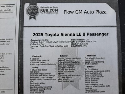 2025 Toyota Sienna LE