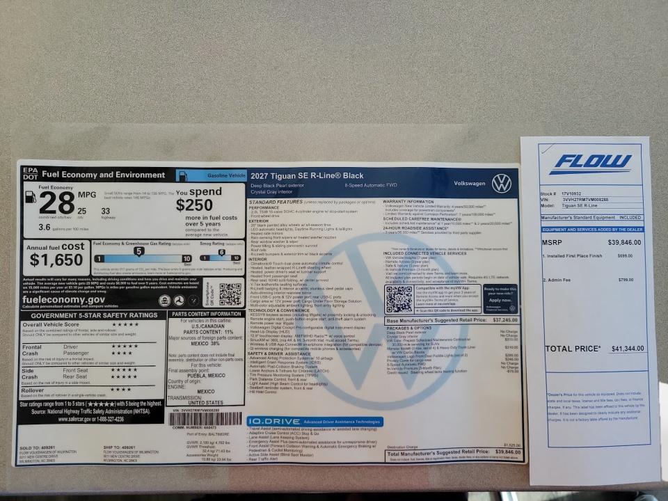 2027 Volkswagen Tiguan SE R-Line Black