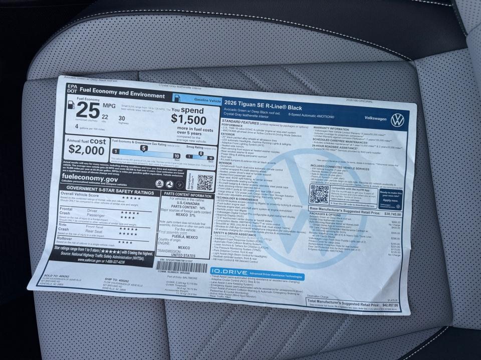 2026 Volkswagen Tiguan SE R-Line Black
