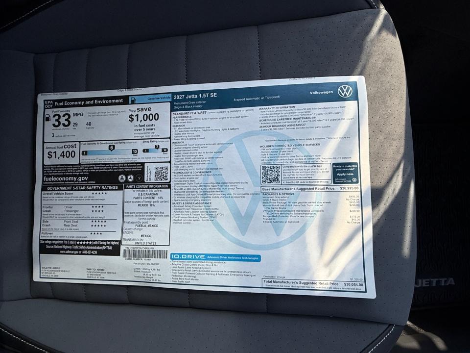 2027 Volkswagen Jetta SE