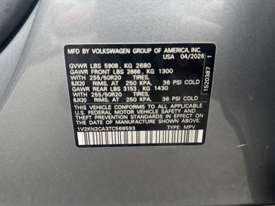 2026 Volkswagen Atlas 2.0T SE w/Technology
