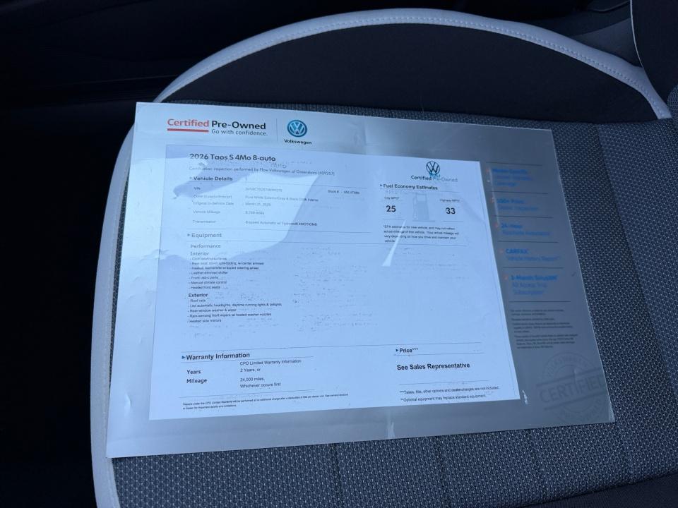 2026 Volkswagen Taos S