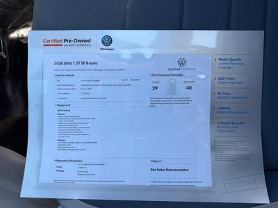 2026 Volkswagen Jetta SE