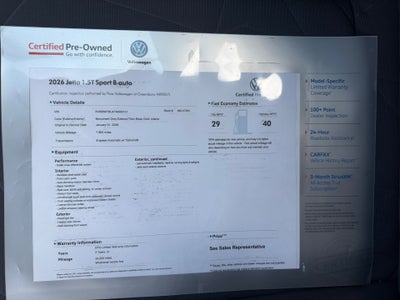 2026 Volkswagen Jetta Sport