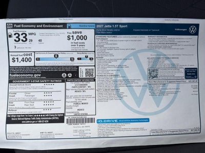 2027 Volkswagen Jetta Sport