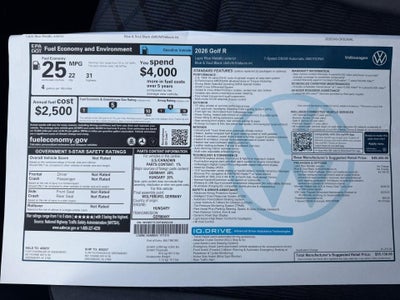 2026 Volkswagen Golf R 2.0T DSG