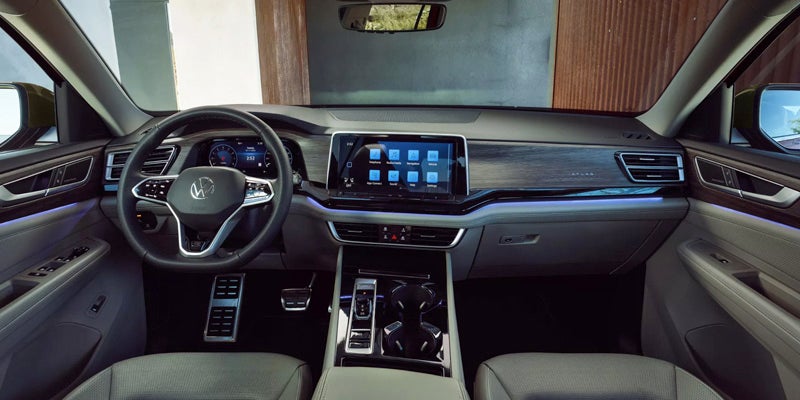 Premium Volkswagen Atlas cabin featuring digital displays and infotainment system.
